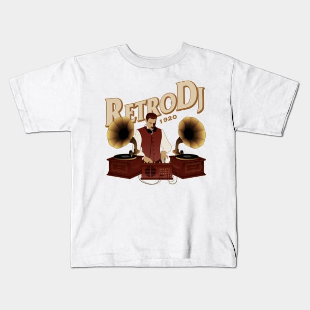 DJ Retro Kids T-Shirt by LaInspiratriz